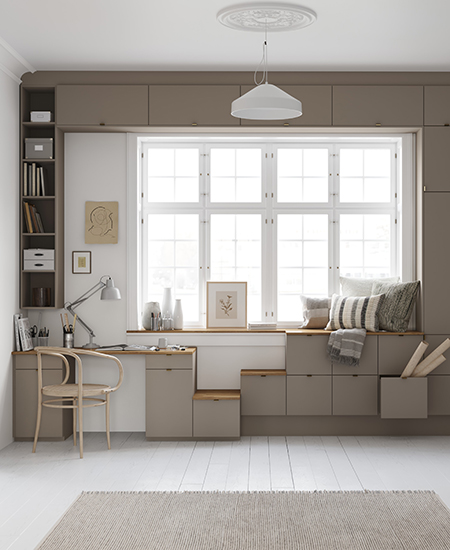 aubo rum sense kontormøbler i farven warm grey